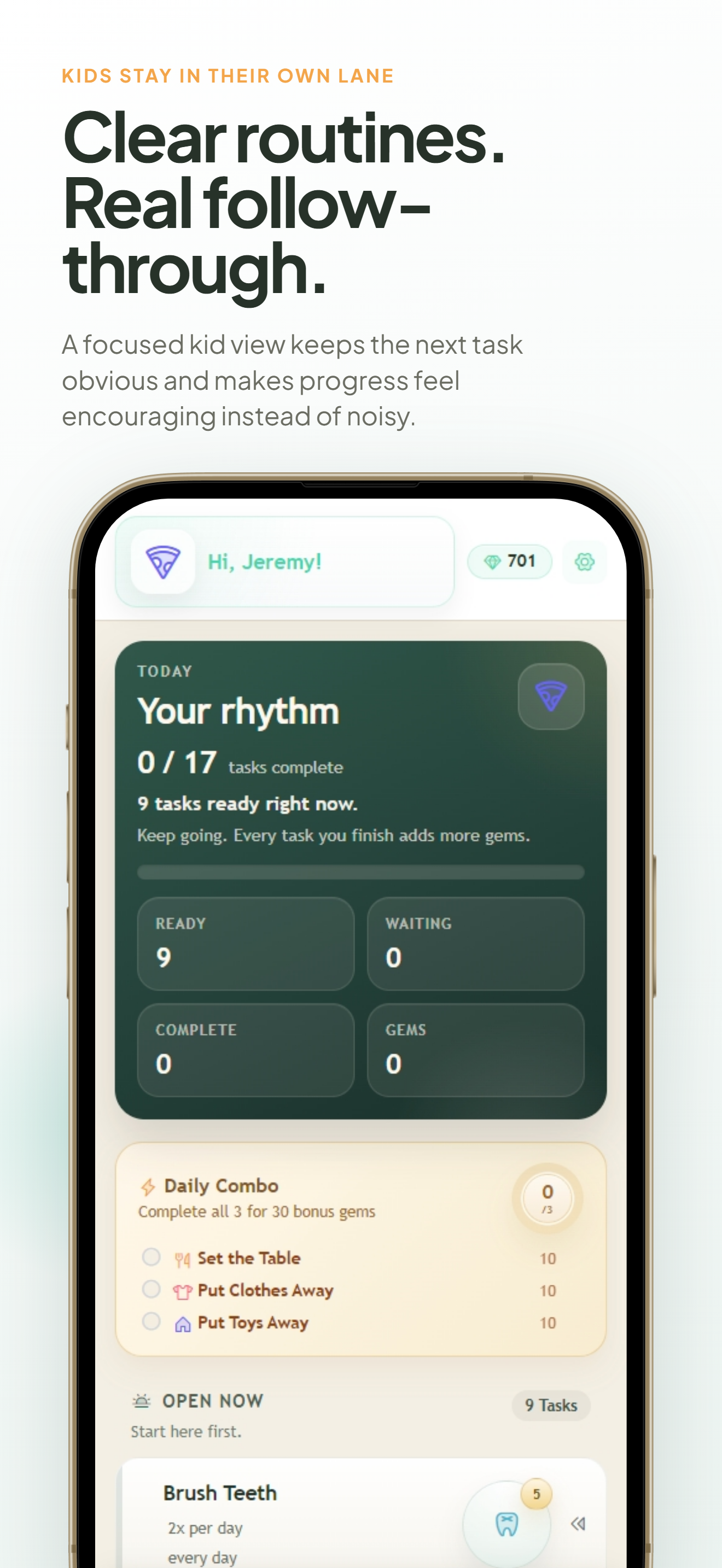 GemSprout clear routines screenshot